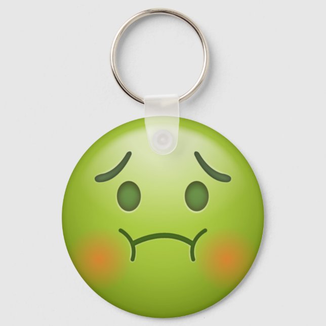 Porte-clés Note de maladie Emoji visage (Recto)