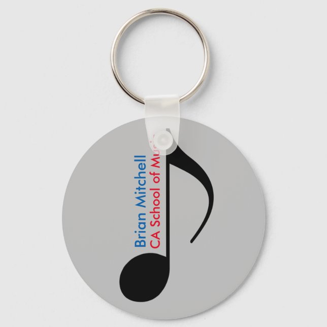 Porte-clés note musicale personnalisée et promotionnelle (Recto)