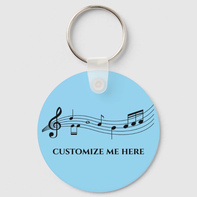 Porte-clés Notes musicales Bande ou chorale Enseignant Musiqu (Recto)