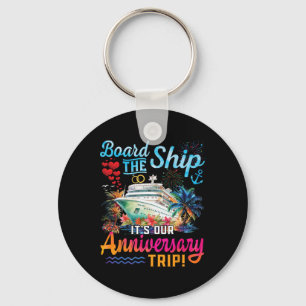 Porte-clés Notre croisière d'anniversaire de mariage couple m