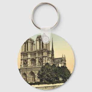 Porte-clés Notre Dame, classique Photochrom de Paris, France
