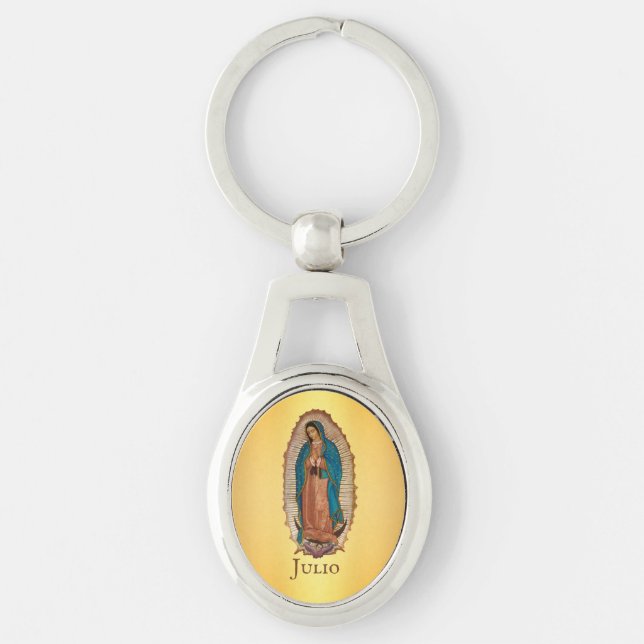 Porte-clés Notre Dame de Guadalupe Mexique or catholique (Devant)