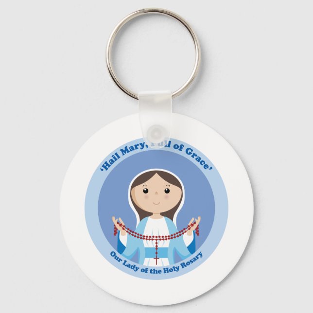 Porte-clés Notre-Dame du Rosaire (Recto)