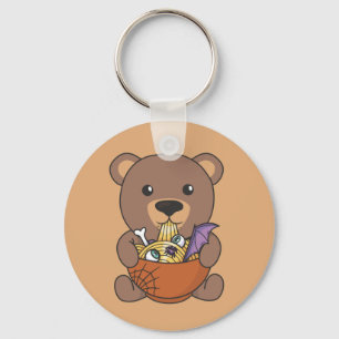 Porte-clés Nouilles Japonaises Nouilles Halloween Ours Mange 
