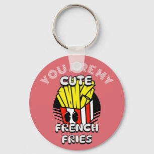 Porte-clés Nourriture, mignonnes frites, Fry Day personnalise