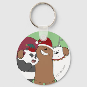 Porte-clés Nous Ours Nus - Bonnes Fêtes
