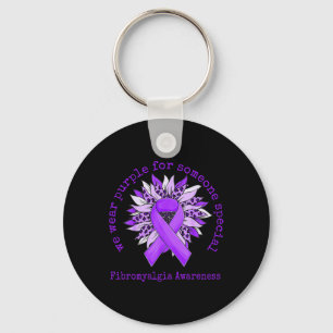 Porte-clés Nous Portons Violet Fibromyalgie Sensibilisation T