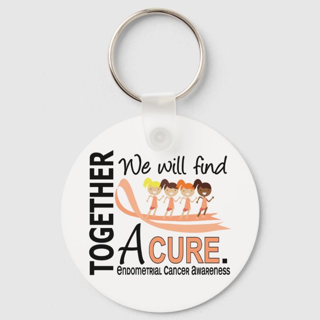 Porte-clés Nous Trouverons Un Cancer De L'Endomère Cure (Recto)