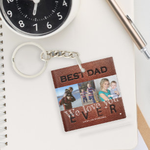 Porte-clés Nous vous aimons papa photos personnalisées