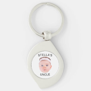 Porte-clés Nouveau cadeau Oncle, personnalisé bébé visage pho