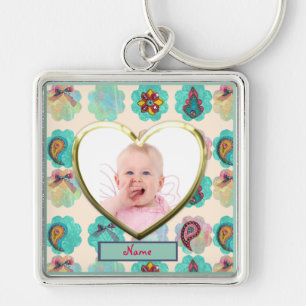 Porte-clés Nouveau cadeau photo bébé Scrapbooking paisley Pho