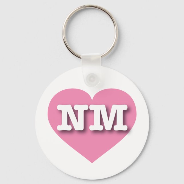 Porte-clés Nouveau-Mexique Coeur rose - J'aime NM (Recto)