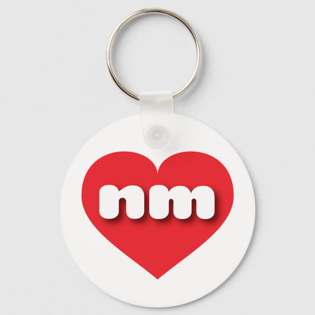 Porte-clés Nouveau Mexique coeur rouge - J'aime nm (Recto)