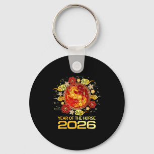 Porte-clés Nouvel An chinois 2026 Année du Cheval Bonne Année