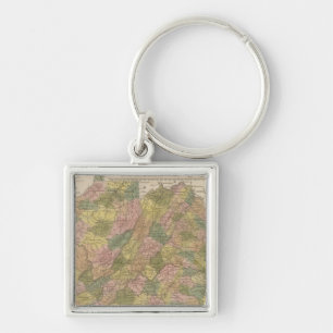 Porte-clés Nouvelle Carte De La Virginie