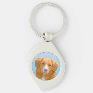 Porte-clés Nouvelle-Écosse Peinture de chien pour l'essayeur 