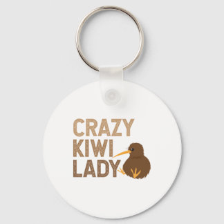 Porte-clés Nouvelle-Zélande Crazy Kiwi Lady Funny Idée cadeau