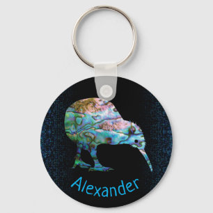 PORTE-CLÉS NOUVELLE-ZÉLANDE PERSONNALISÉE KIWI PAUA KEY RING