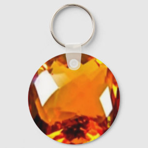 Porte-clés Novembre Pierre de naissance - Citrine dorée de Sh