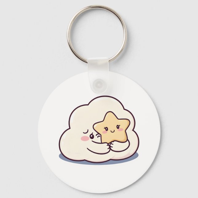 Porte-clés Nuage timide Accrocher une étoile - Dreammous Sky  (Recto)