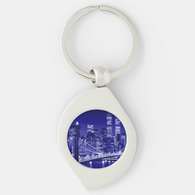Porte-clés Nuit bleue à New York (Devant)