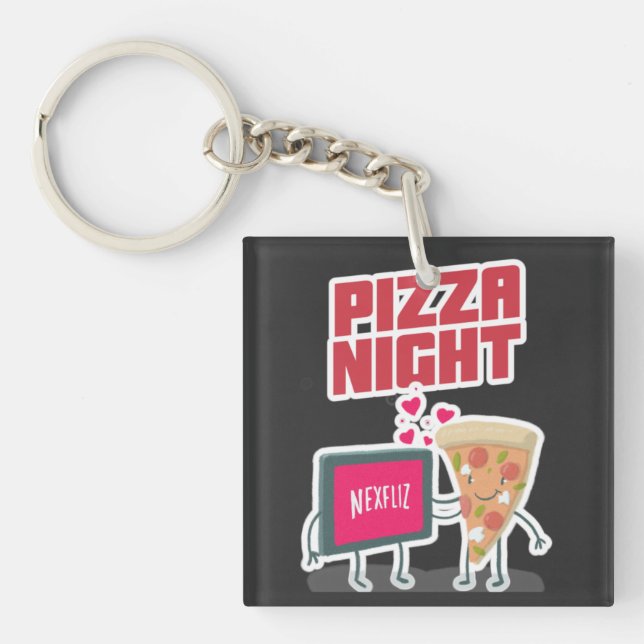 Porte-clés Nuit de pizza (Devant)