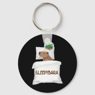 Porte-clés Nuit de sommeil Capybara Noël Rodent Rêve de Noël 