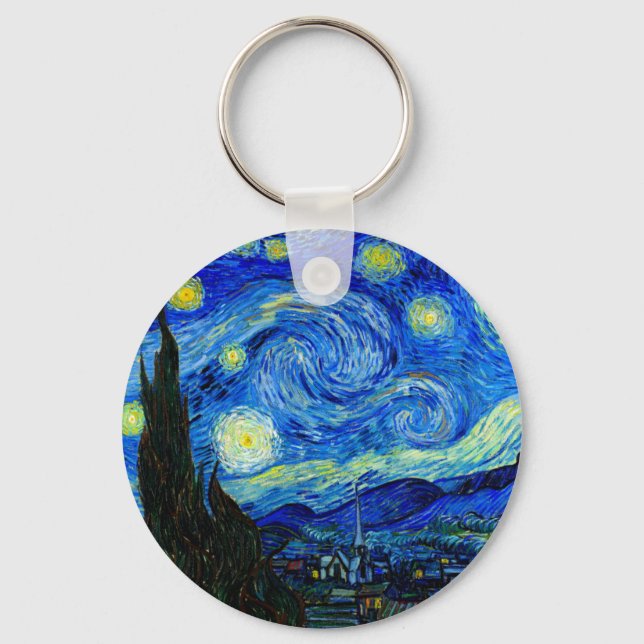 Porte-clés Nuit étoilée par Van Gogh (Recto)