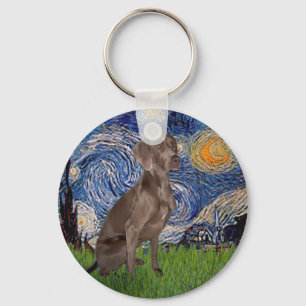 Porte-clés Nuit étoilée - Weimaraner (Z)