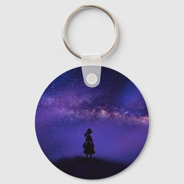 Porte-clés Nuit seule et étoile (Recto)