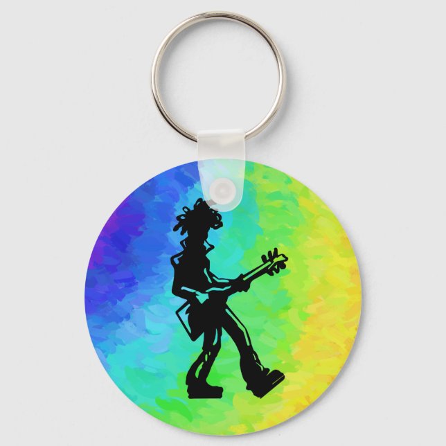 Porte-clés Nuits de Guitare de Boogie à New York Arc-en-ciel (Recto)