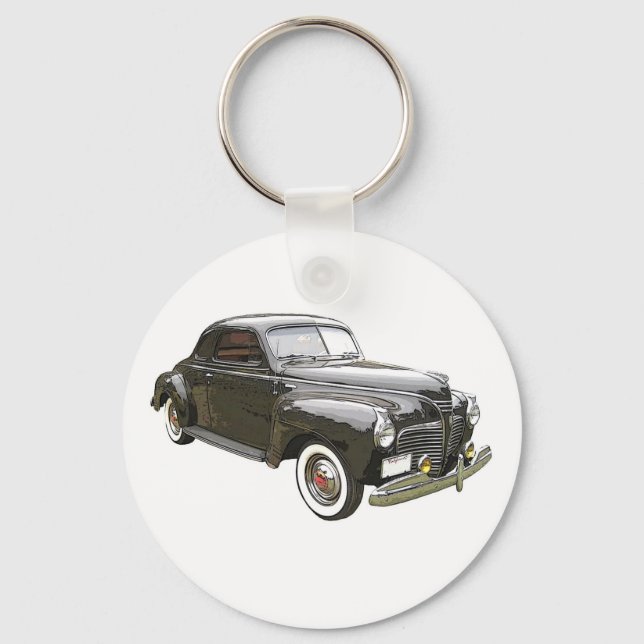 Porte-clés numériquement image améliorée d'une Plymouth noire (Recto)