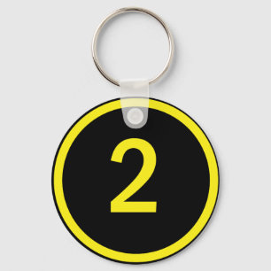 Porte-clés numéro 2 dans un cercle