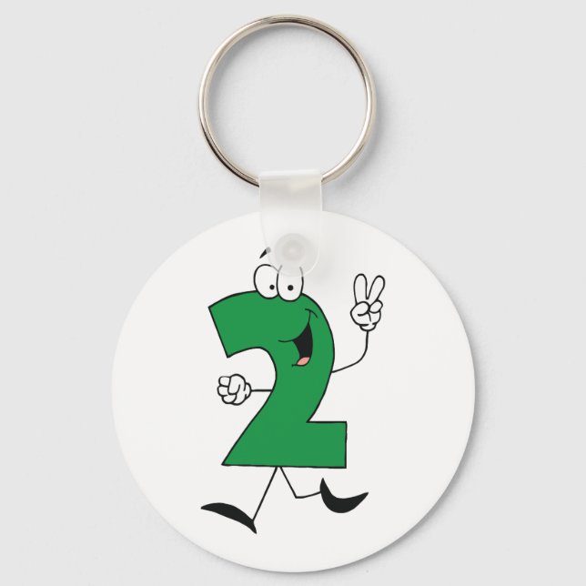 Porte-clés Numéro 2e Anniversaire Tshirts et cadeaux (Recto)