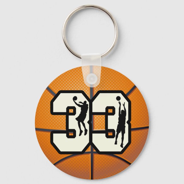 Porte-clés Numéro 33 Basketball (Recto)