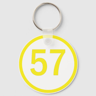 Porte-clés numéro, 57, dans un cercle