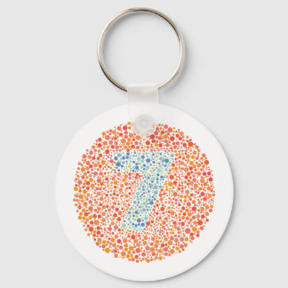 Porte-clés Numéro 7 Cercle d'essai Ishihara