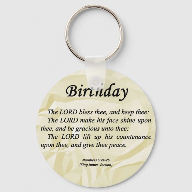 Porte-clés Numéro d'anniversaire 6-24 (Recto)