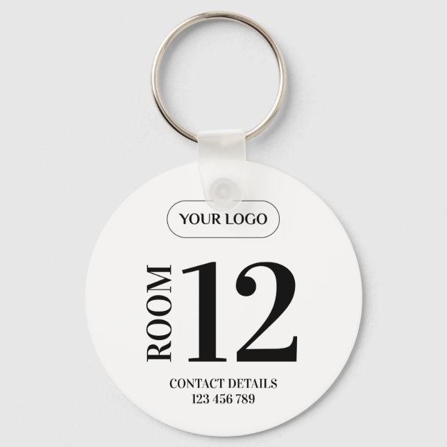 Porte-clés Numéro de chambre d'hôtel Porte - clé (Recto)