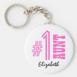 Porte-clés Numéro Un TANTE Nom personnalisé Collection cadeau