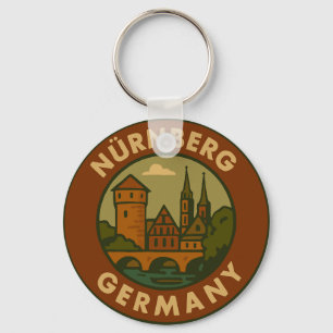 Porte-clés Nuremberg Allemagne Ville Art