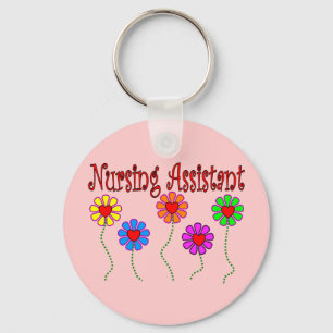 Porte-clés Nursing Assistant Gifts--Floral Design