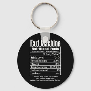 Porte-clés Nutrion Facts Machine Papa plaisante Drôle Farny