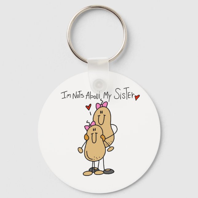 Porte-clés Nuts À propos de mes Soeurs T-shirts et cadeaux (Recto)