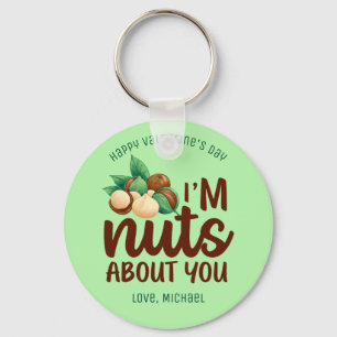 Porte-clés Nuts About You Funny Pun mignon Saint-Valentin