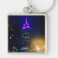 NYC Skyscraper Purple Empire State Building Nuit
