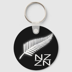 Porte-clés NZ Silver Fern National Emblem Patriotic Keychain