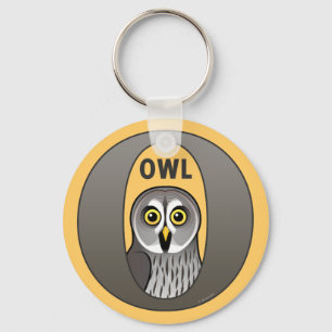 Porte-clés O est pour le hibou