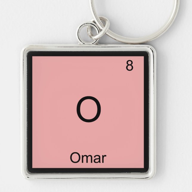 Porte-clés O - Omar Funny Chimie Élément Symbole T-Shirt (Devant)