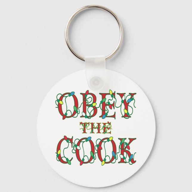 Porte-clés Obey Cook dit les lumières des fêtes (Recto)